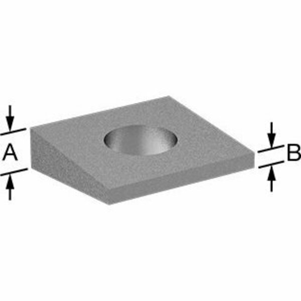 Bsc Preferred Hot-Dipped Galvanized Iron Leveling Washer for I-Beams 1/2 Screw Size 0.562 ID, 10PK 91152A033